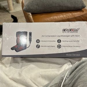 Compression leg massager with heat.